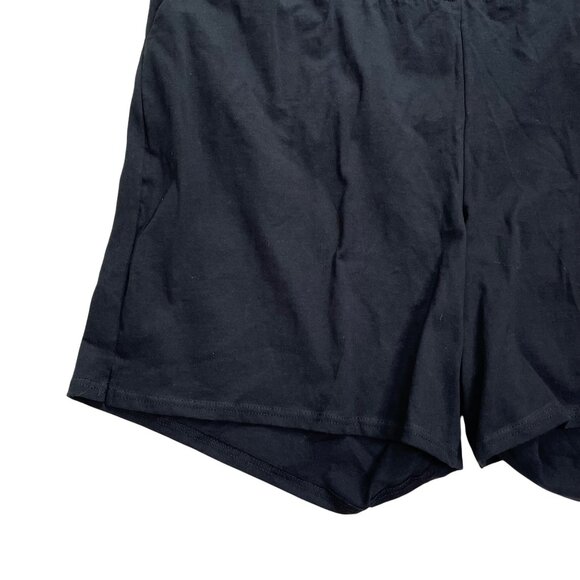 Hanes Just My Size Women Cotton Jersey Pull-On Shorts Black Plus Size 4X Modest - Picture 3 of 10